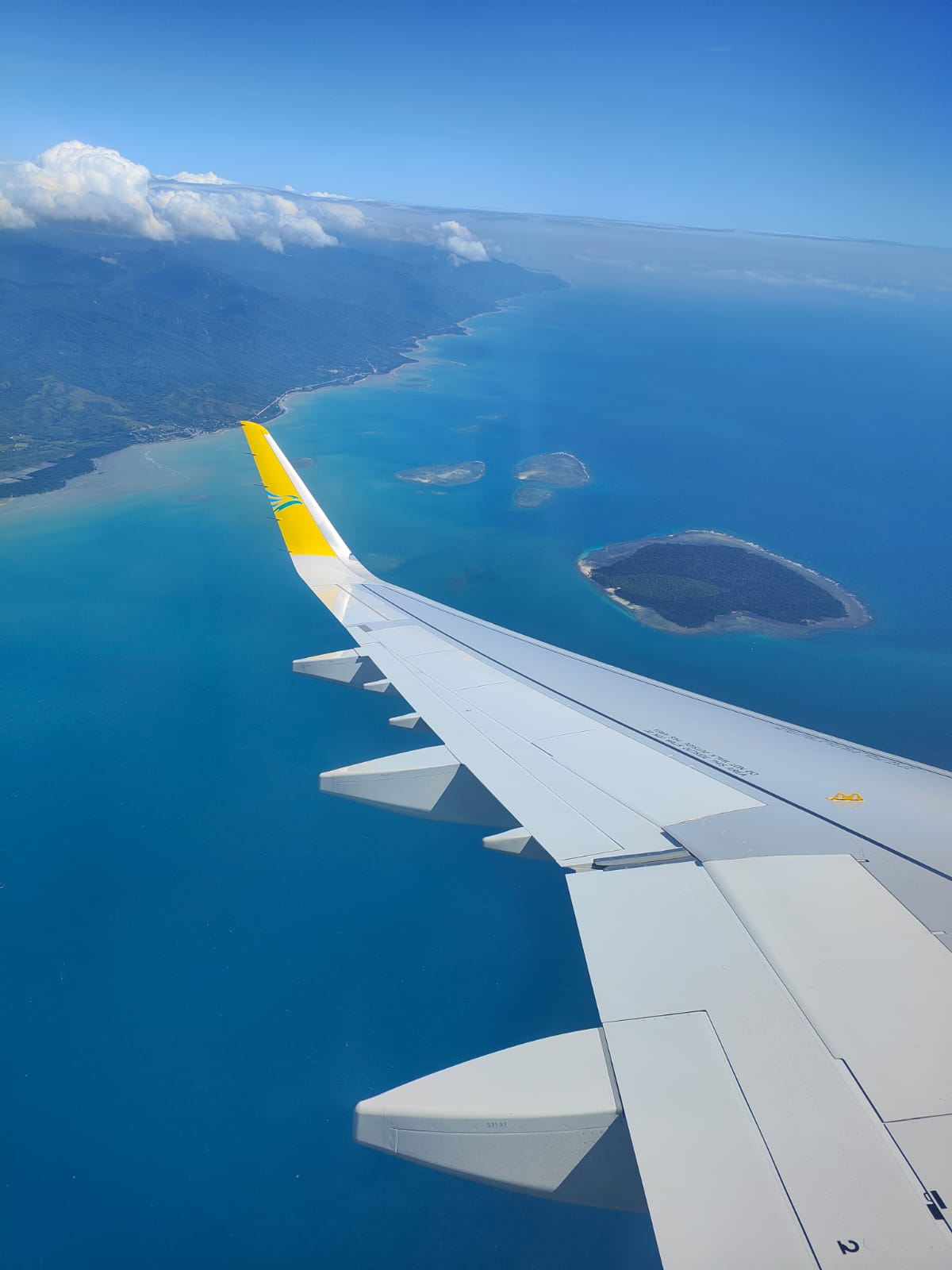 Blick aus dem Flugzeug auf Palawan